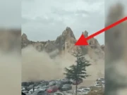 Kapadokya’da peribacası çöktü: Bölgeden acı haber ve ilk görüntüler